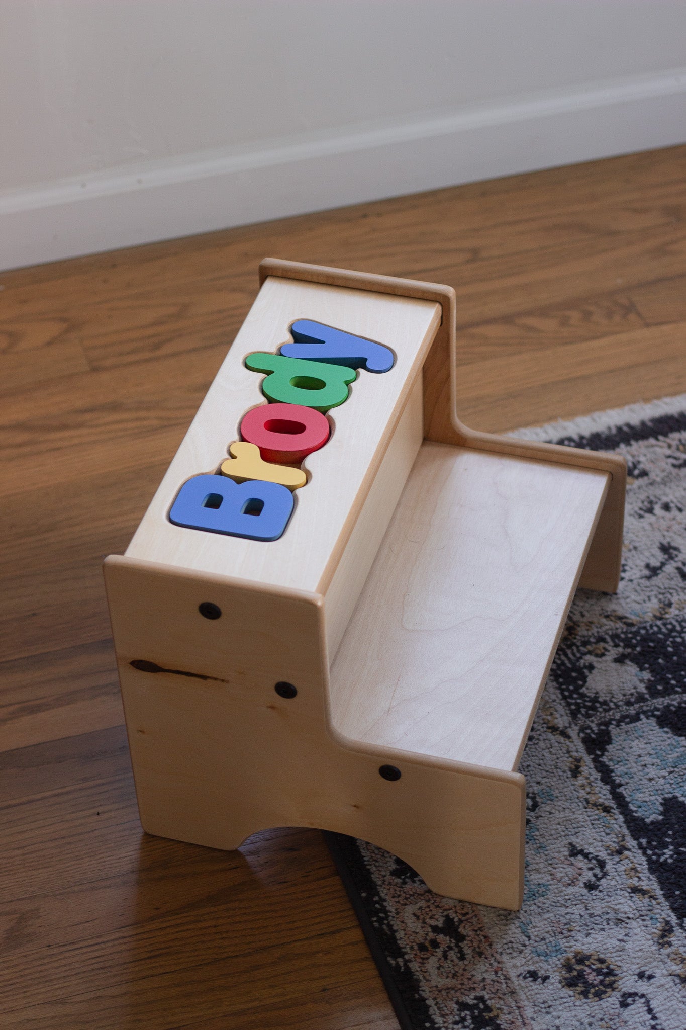 Personalized Wooden Puzzle Step Stool (order by Nov 1 store for holiday delivery)