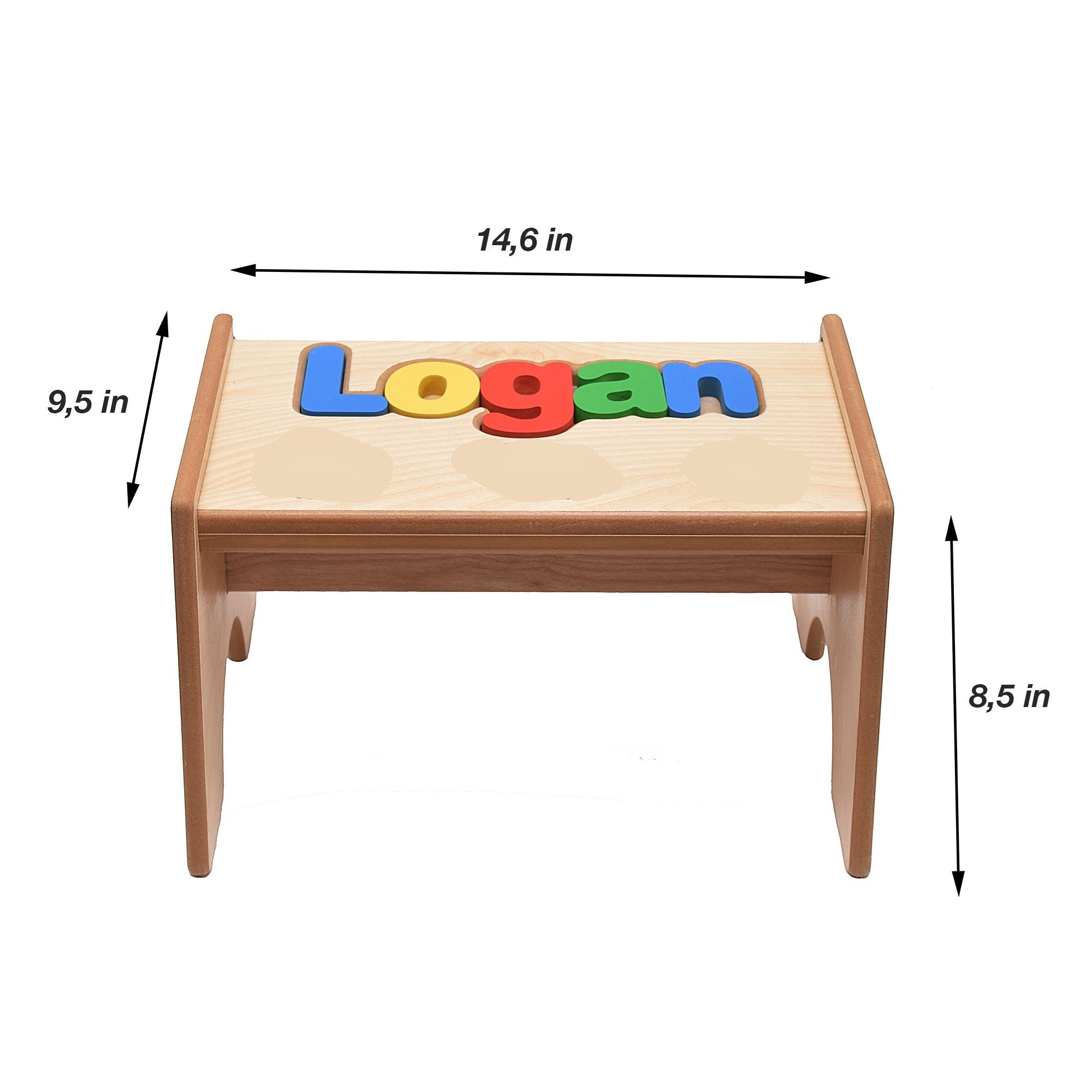 Personalized Kids Name Wooden Puzzle Step Stool- 1-8 Letters Primary, Pastel or Jewel Letters- Custom Name Puzzle- Baby cheapest Shower Gift